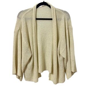 By ANTHROPOLOGIE Off White Oversized Kimono Style Open Cardigan fits like Sz M-L